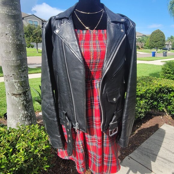 Vintage Vibes Red Plaid Puff Sleeve Dress | Altered State | Cottagecore Dream - Picture 5 of 6